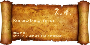 Keresztesy Anna névjegykártya